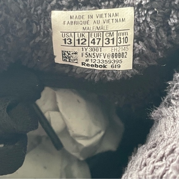 Reebok Men's Club C 85 Revenge Sneaker black Sherpa lined size 13 New - Picture 4 of 10